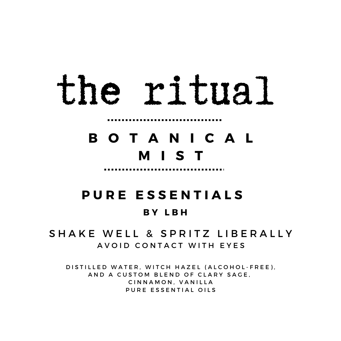 The Ritual ~ Botanical Mist